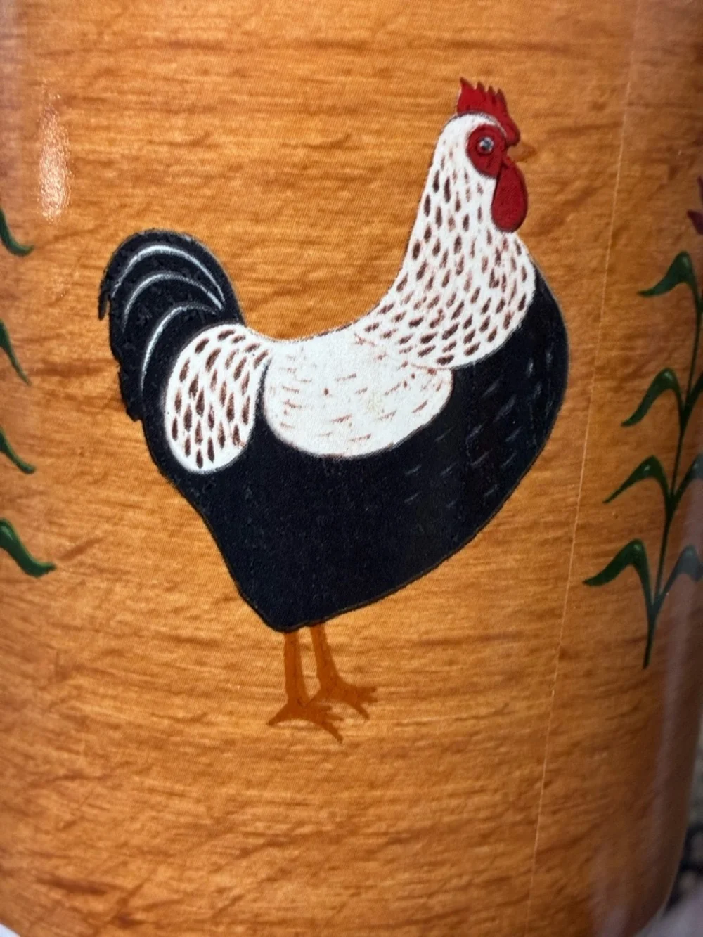 Rooster Ceramic Utensil Crock Warren Kimble Country quartet